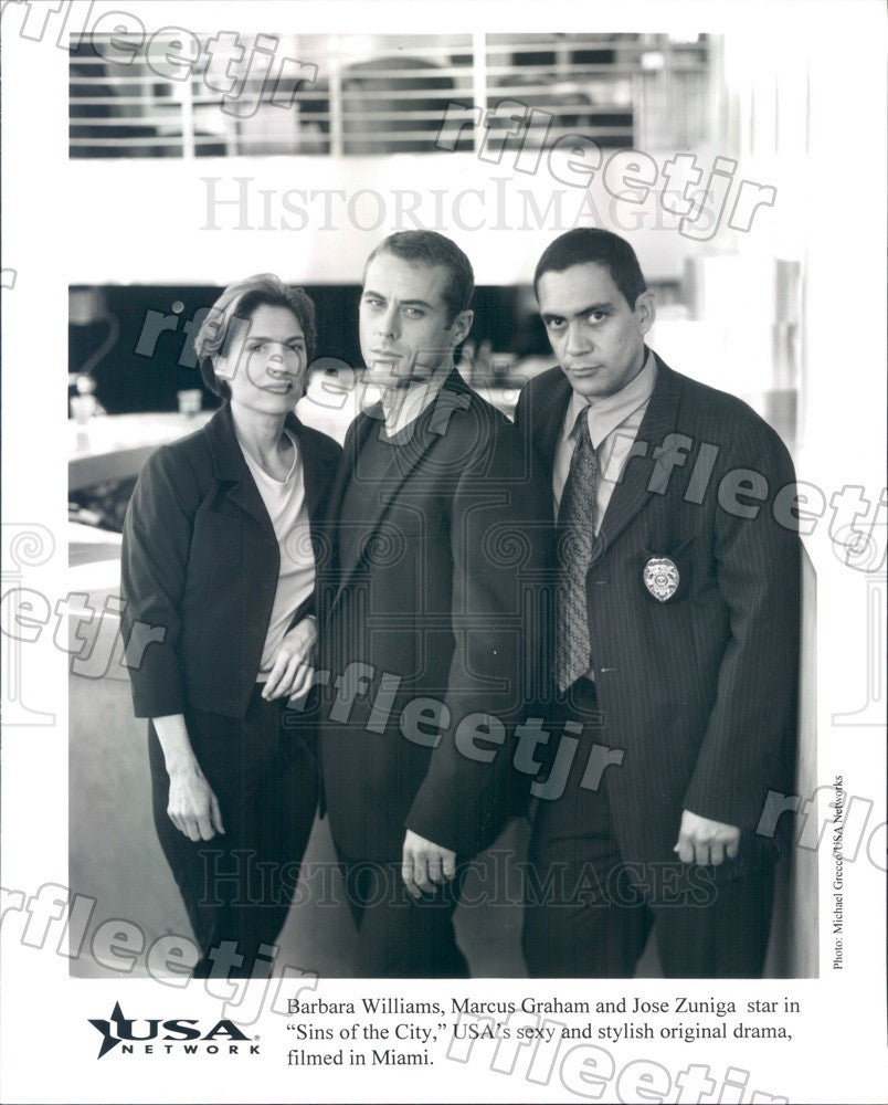 1998 Actors Barbara Williams, Marcus Graham, Jose Zuniga Press Photo adz493 - Historic Images