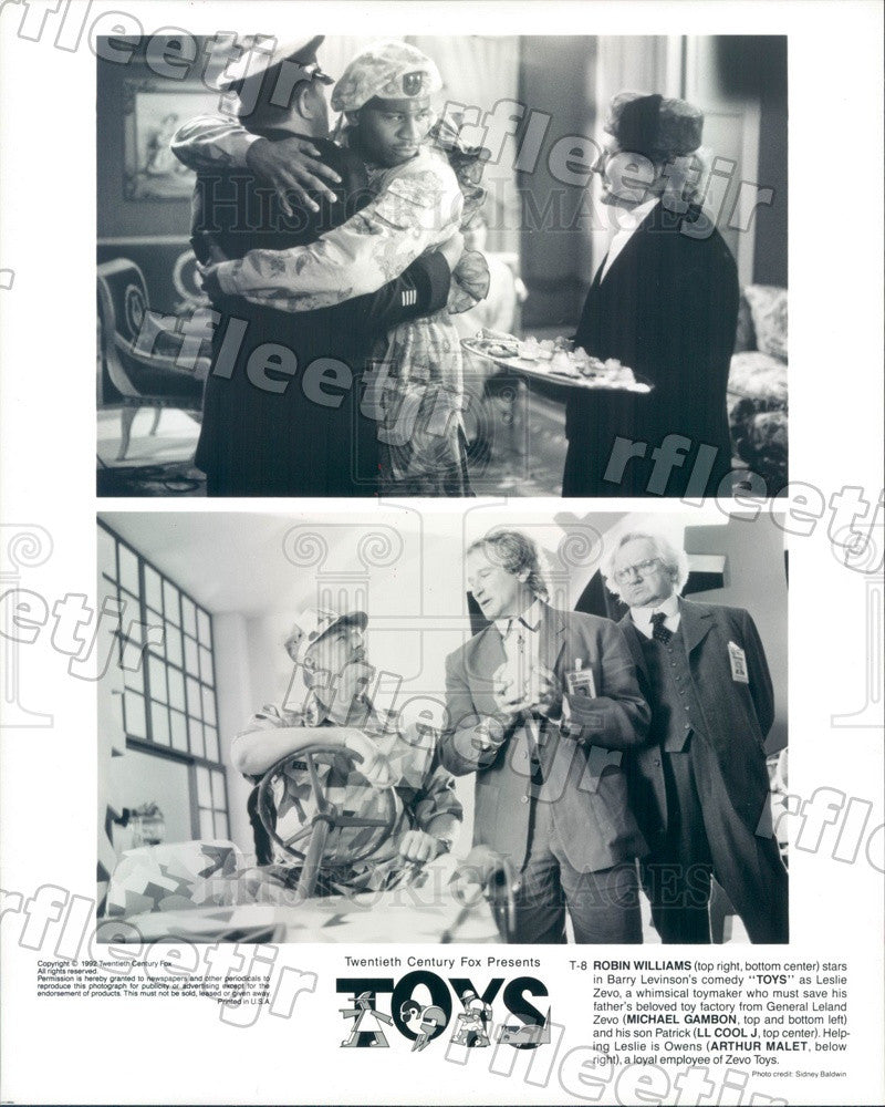 1992 Actors Robin Williams, Michael Gambon, LL Cool J Press Photo adz49 - Historic Images