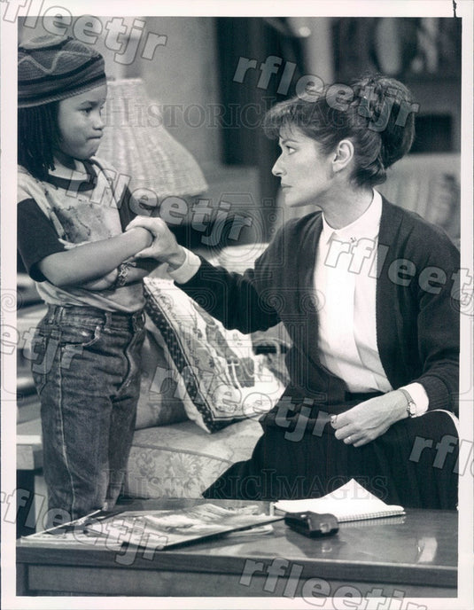 1989 Actors Stephanie Beacham & Joel Robinson on Sister Kate Press Photo adz501 - Historic Images