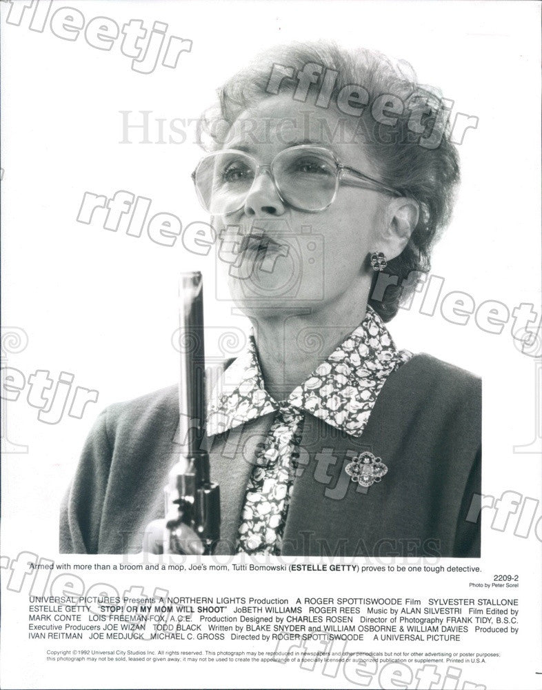 1992 Emmy Winning Actress Estelle Getty in Film Press Photo adz511 - Historic Images
