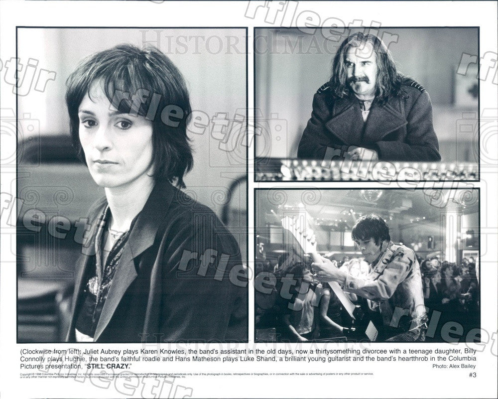 1998 Actors Juliet Aubrey, Billy Connolly, Hans Matheson Press Photo adz519 - Historic Images
