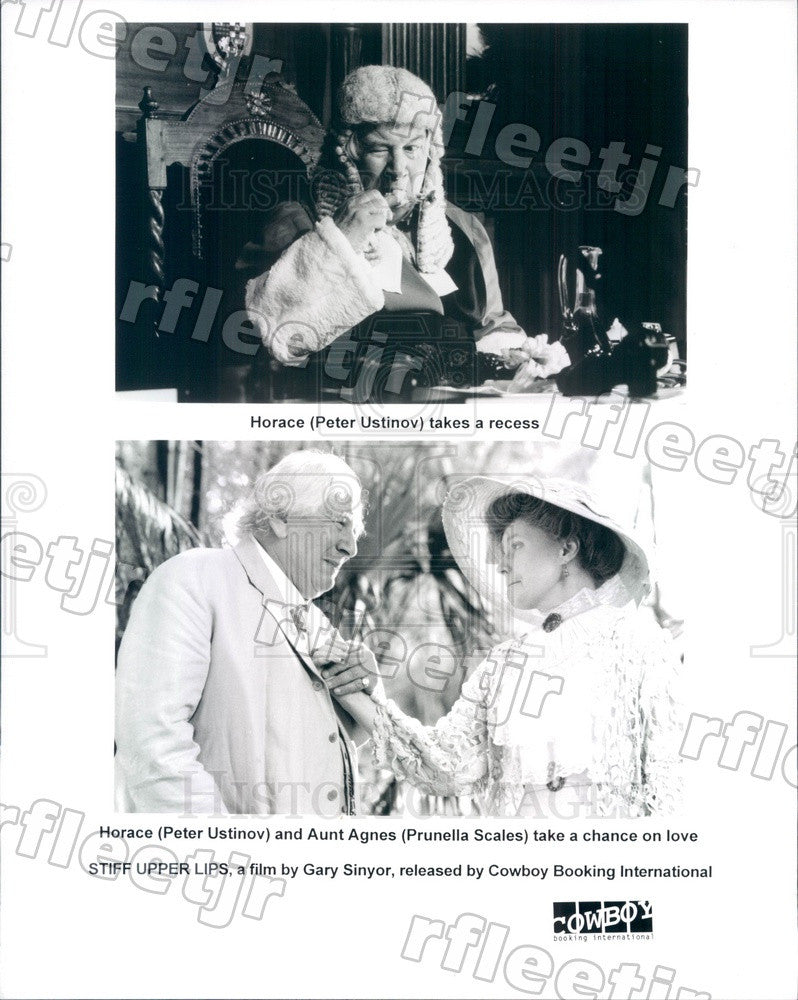 Undated Oscar Winning Actor Peter Ustinov &amp; Prunella Scales Press Photo adz521 - Historic Images