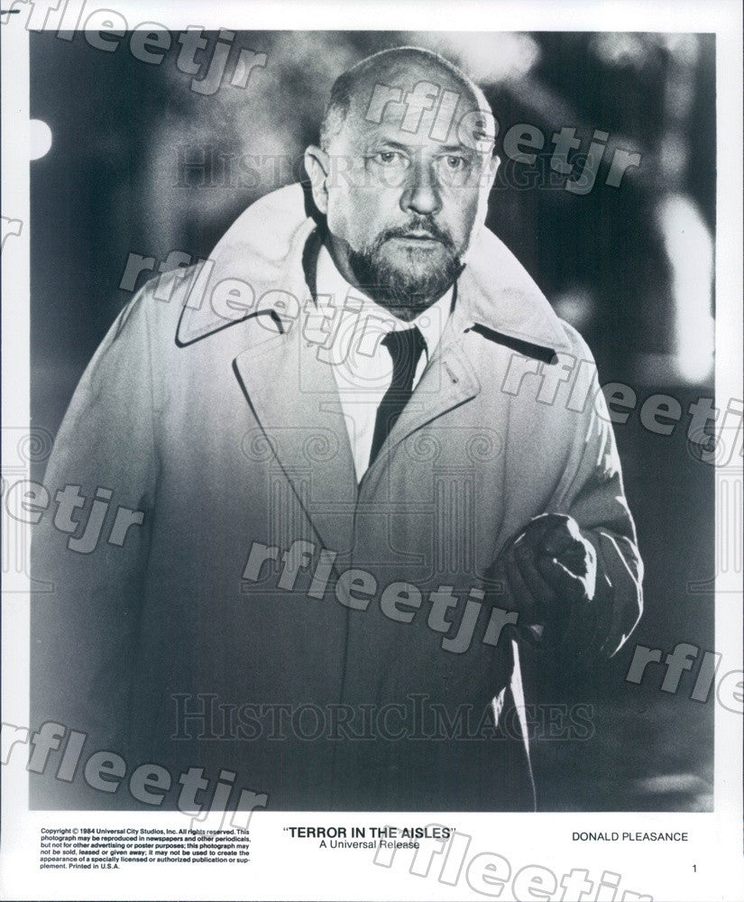 1984 British Actor Donald Pleasance in Terror In The Aisles Press Photo adz537 - Historic Images
