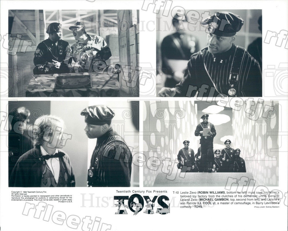 1992 Actors Robin Williams, Michael Gambon, LL Cool J in Toys Press Photo adz55 - Historic Images