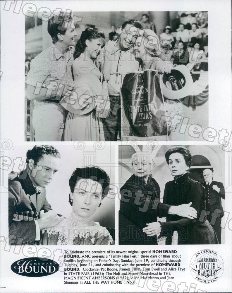 Undated Actor Pat Boone, Pamela Tiffin, Tom Ewell, Alice Faye Press Photo adz573 - Historic Images