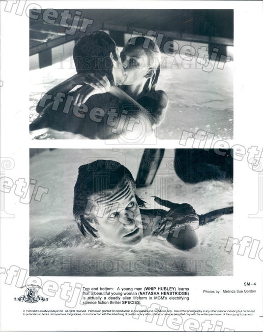 1995 Actors Whip Hubley & Natasha Henstridge in Film Species Press Photo adz79 - Historic Images