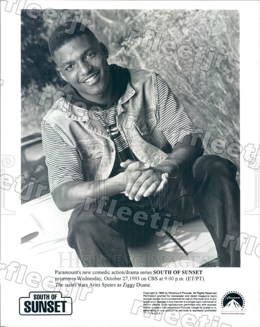 1993 Actor Aries Spears on TV Show South of Sunset Press Photo adz91 - Historic Images