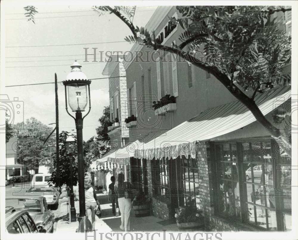 1980 Press Photo Gaslight Shopping District in Petoskey, Michigan, Howard Street- Historic Images