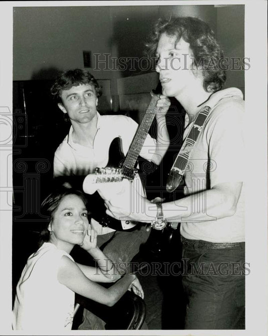 1982 Press Photo David Kelly, Gusti Bogok and Robert LuPone rehearse "Lennon"- Historic Images