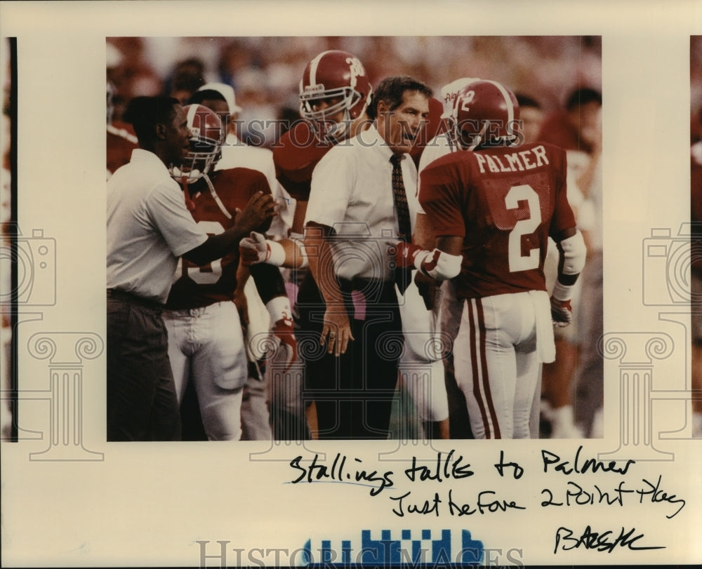 Press Photo Gene Stallings, University of Alabama Football Coach, and Players - Historic Images
