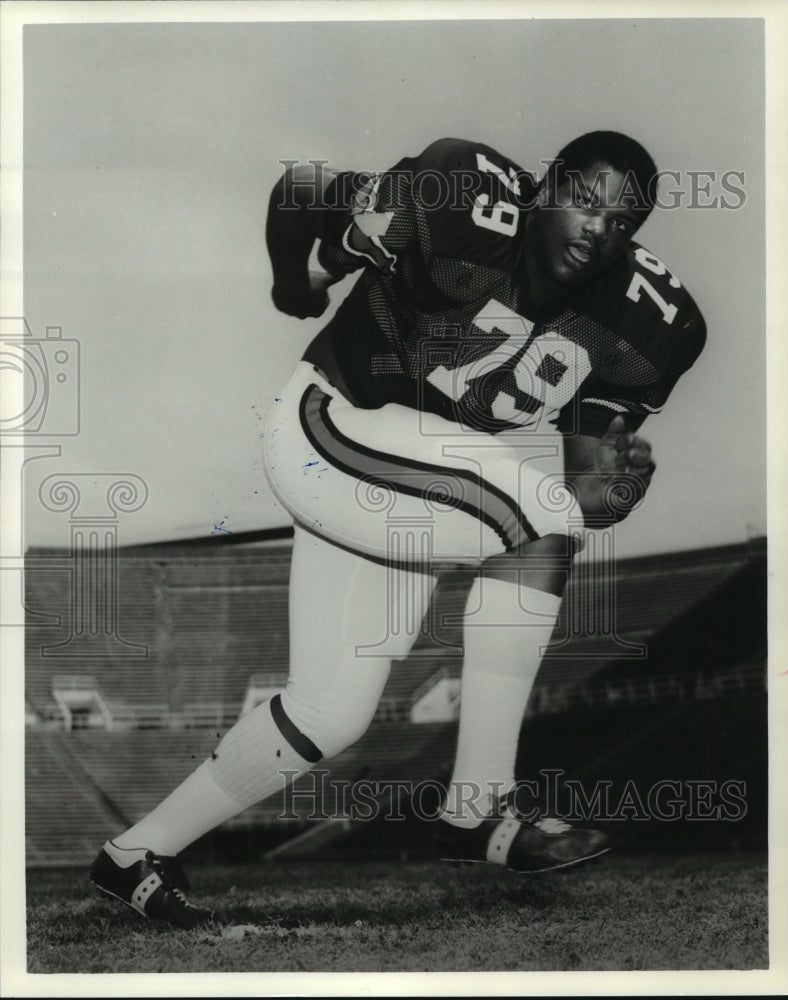 Press Photo Football Player Donnie Humphrey - ahta02616- Historic Images