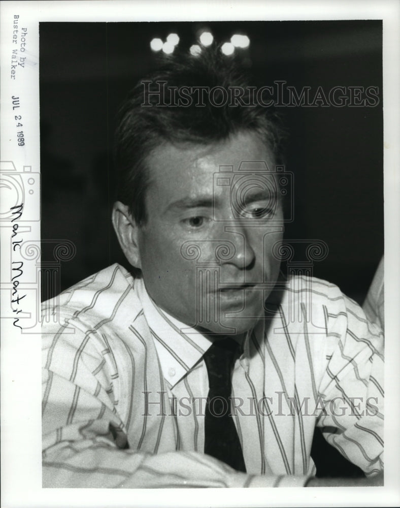 1989 Press Photo Mark Martin, NASCAR Driver - Historic Images