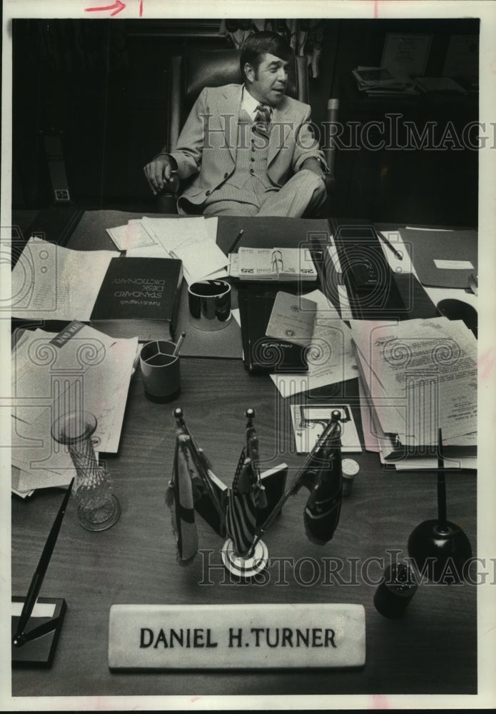 Press Photo Daniel H. Turner at Desk - Historic Images