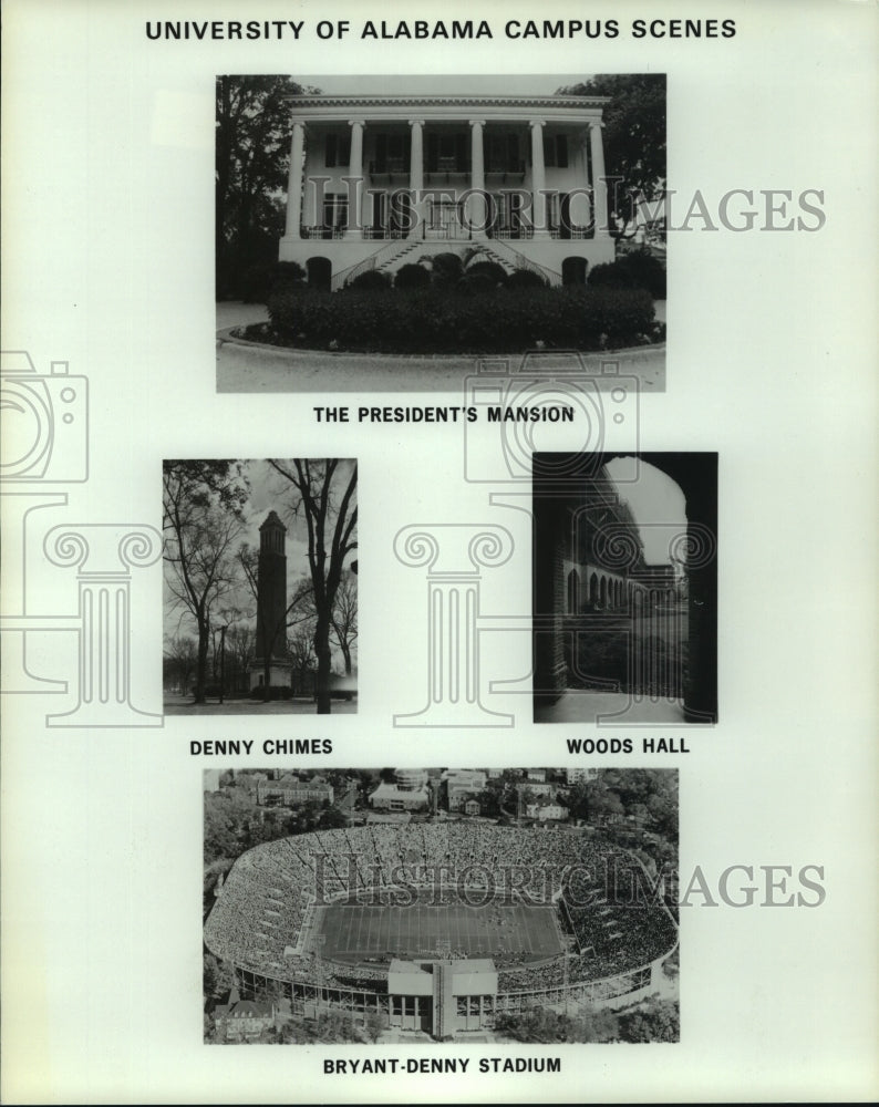 President's Masion and Other University of Alabama Campus Landmarks - Historic Images
