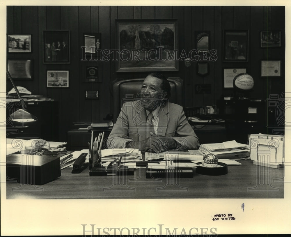 Alabama A&amp;M University Richard David Morrison At His Office Desk - Historic Images