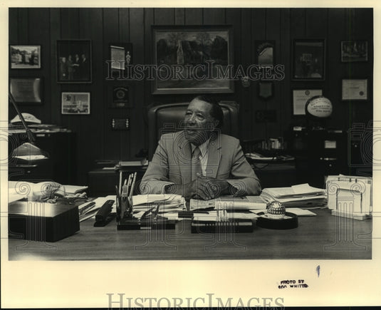 Alabama A&M University Richard David Morrison At His Office Desk - Historic Images