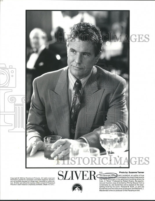 1993 Press Photo Actor Tom Berenger stars as Jack Landsford in "Sliver" - Historic Images