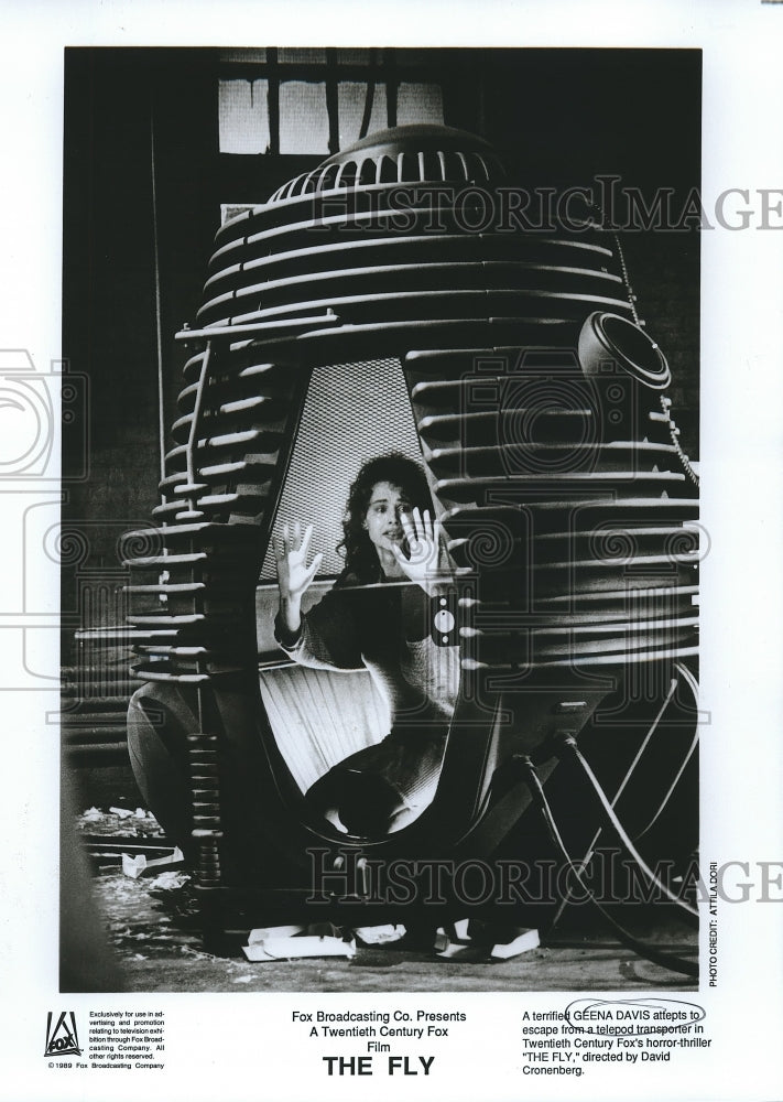 1986 Press Photo Actress Geena Davis Stars in the Horror-Thriller "The Fly" - Historic Images