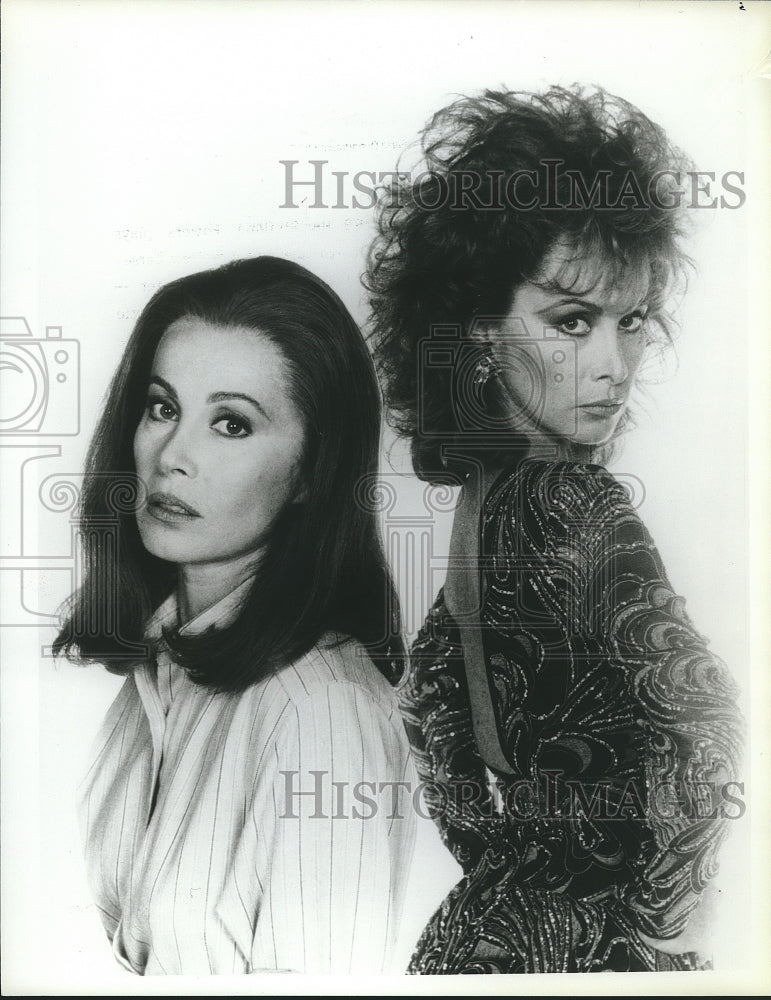 1985 Press Photo Stefanie Powers as Twins in "Deceptions" on NBC - Historic Images