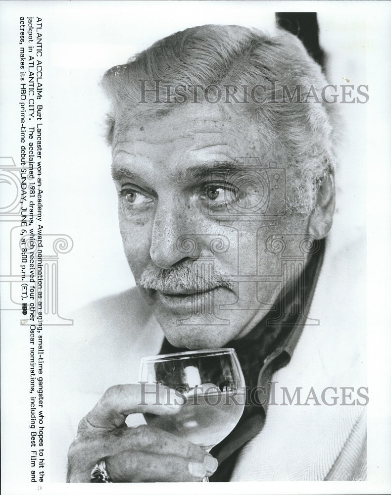 Press Photo Burt Lancaster, Actor in "Atlantic City" - Historic Images
