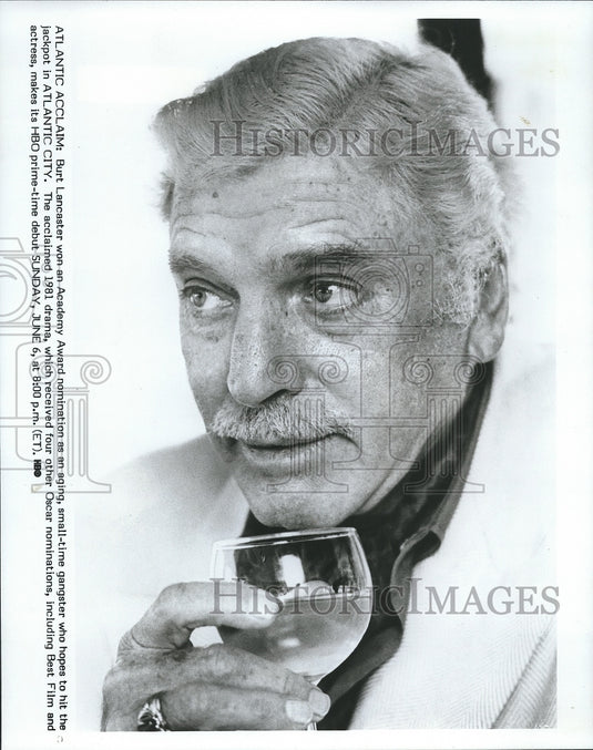Press Photo Burt Lancaster, Actor in "Atlantic City" - Historic Images
