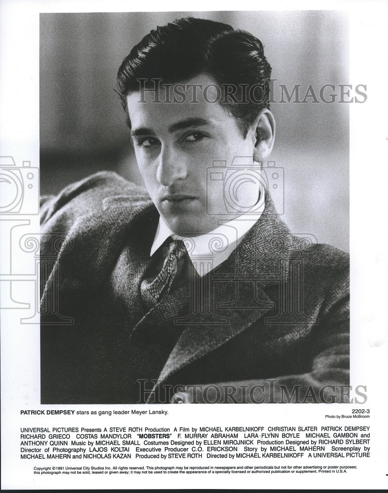 1991 Press Photo Patrick Dempsey, Actor in "Mobsters" - Historic Images