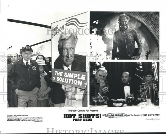 1993 Press Photo Actor Lloyd Bridges Stars in "Hot Shots! Part Deux" - Historic Images