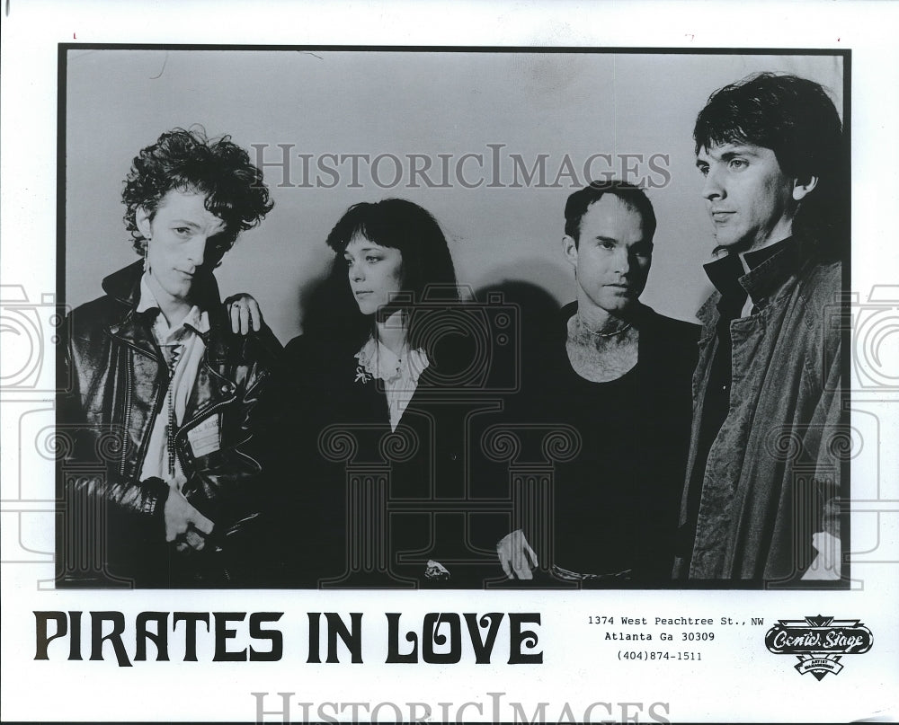 1989 Press Photo Remi Kerzius and Members of Band Pirates in Love - Historic Images