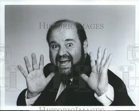 1985 Press Photo Dom DeLiuse, Actor and Comedian, 