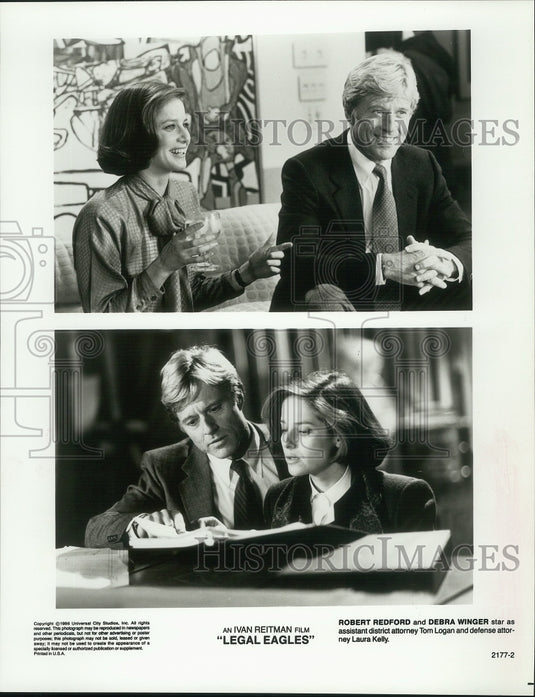 1986 Press Photo Actors Robert Redford & Debra Winger Star in 