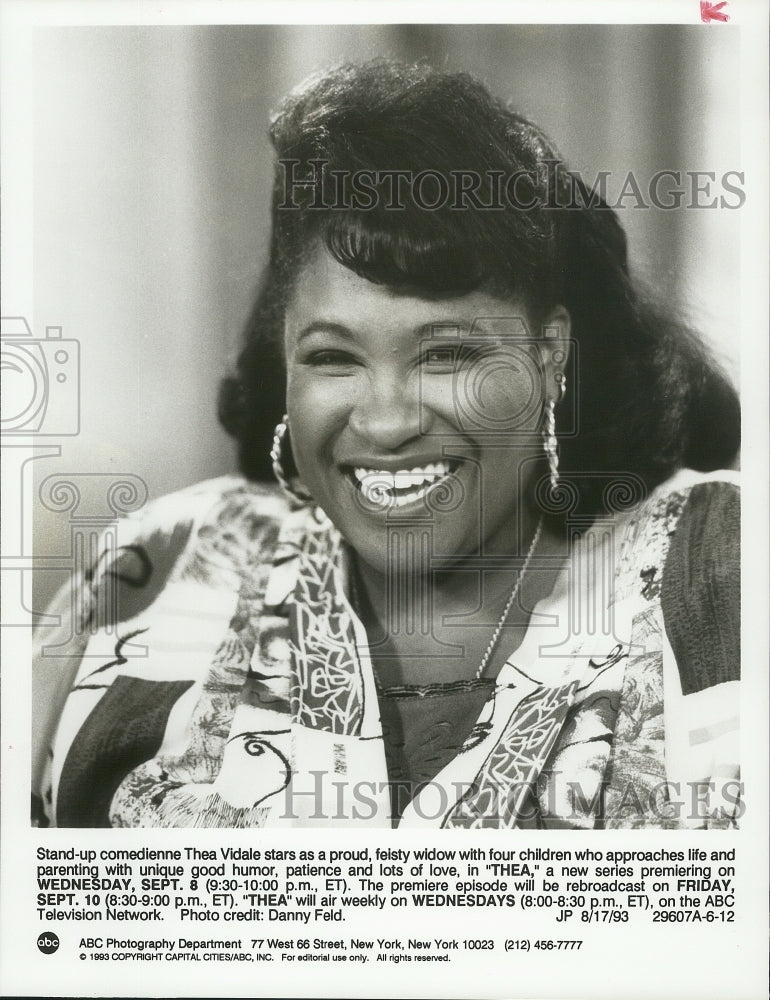 1993 Press Photo Thea Vidale, Comedian and Star of "Thea" on ABC - Historic Images