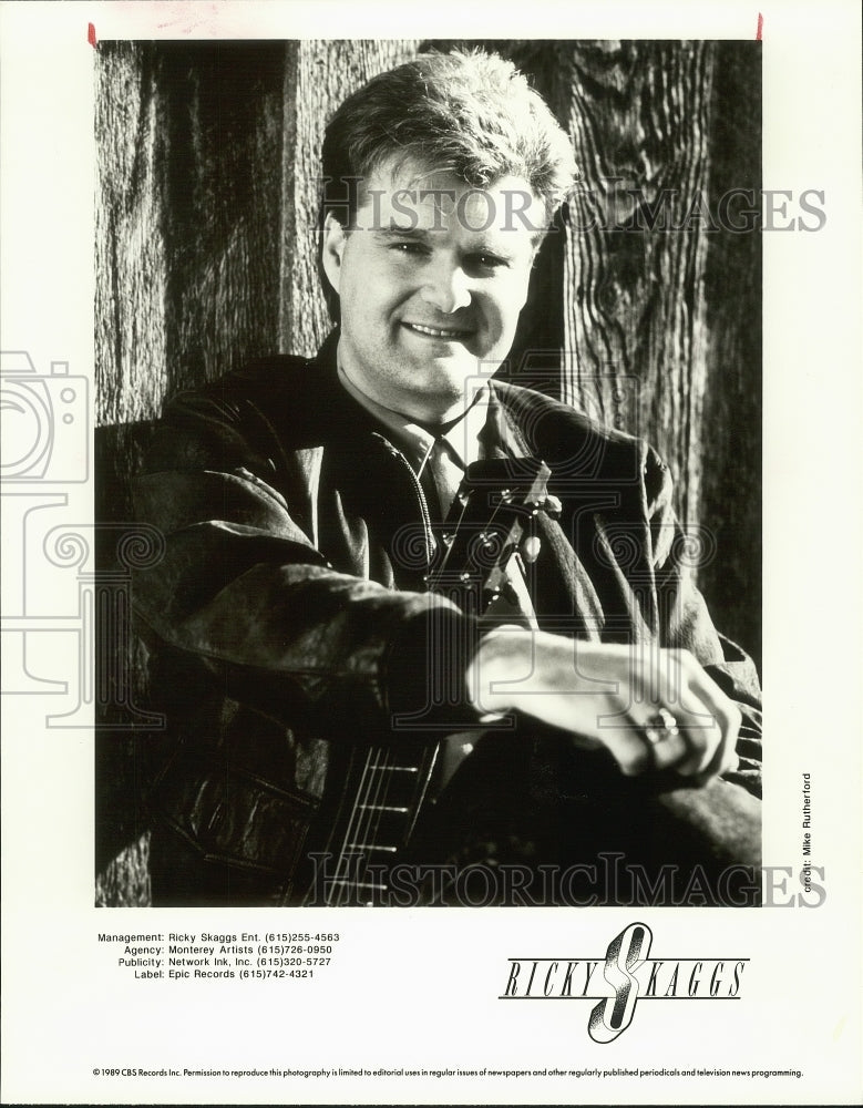 1989 Press Photo Ricky Skaggs, Country and Bluegrass Singer - Historic Images