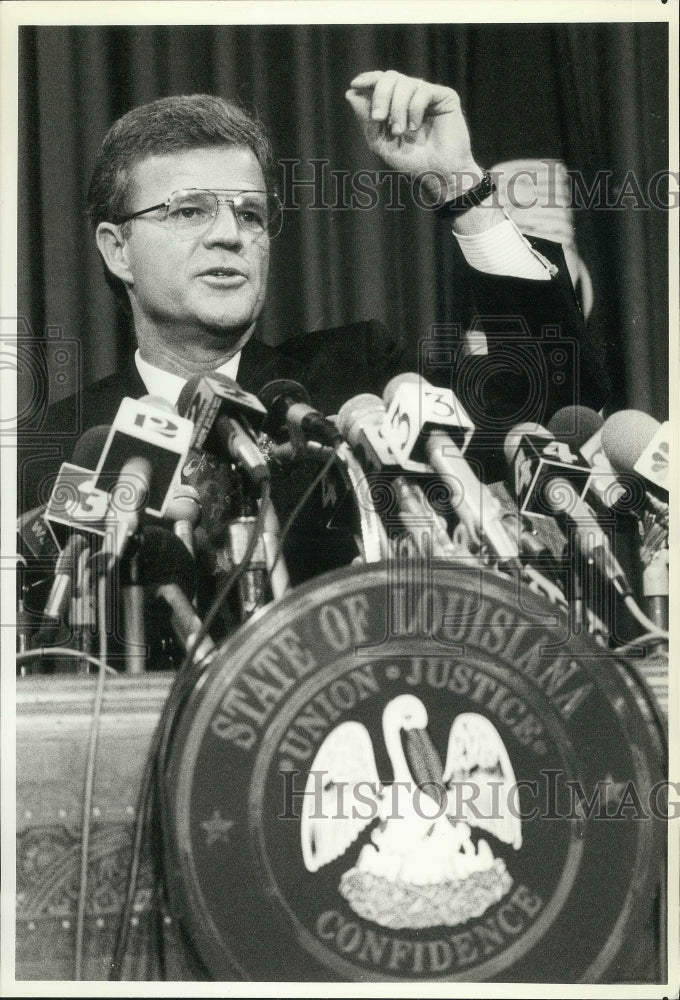 1990 Press Photo Charles &quot;Buddy&quot; Roemer III, Louisiana Governor - Historic Images