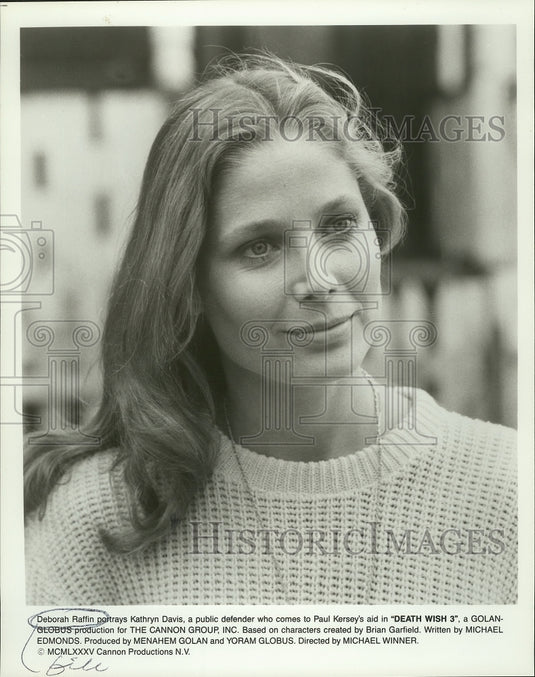 Press Photo Deborah Raffin, Actress in "Death Wish 3" - Historic Images