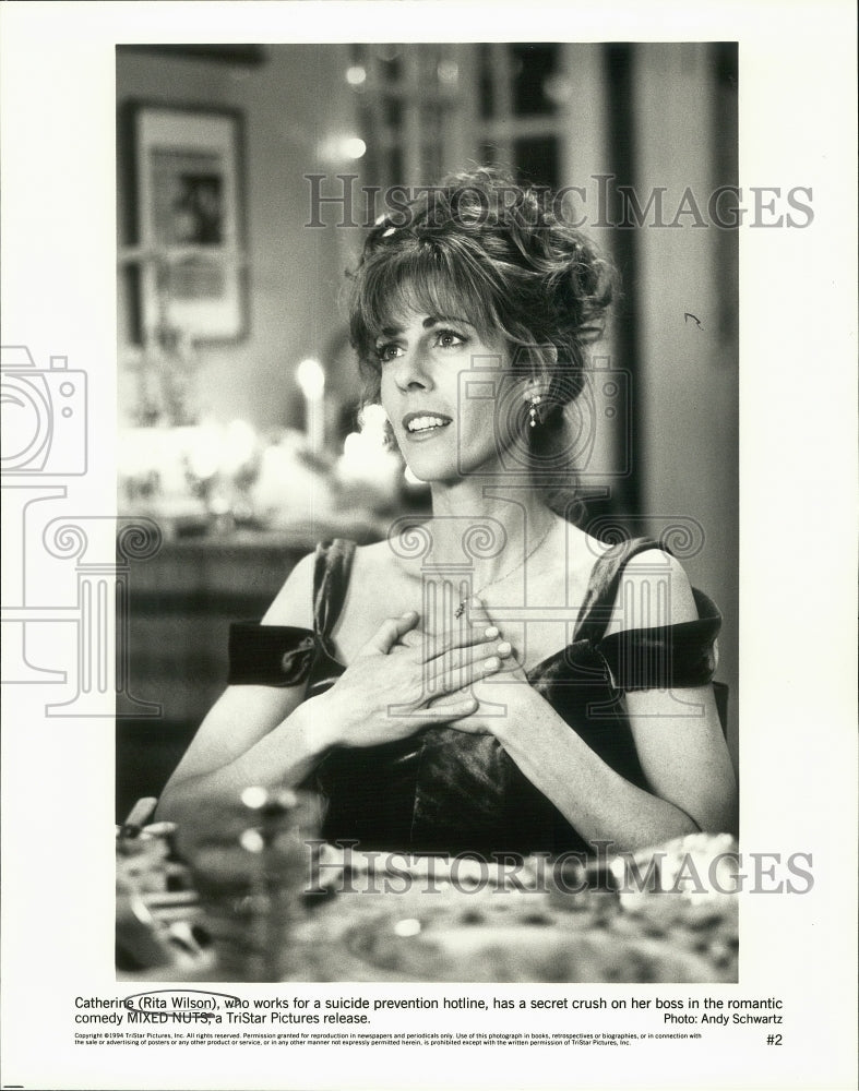 1994 Press Photo Rita Wilson, Actress in Romantic Comedy &quot;Mixed Nuts&quot; - Historic Images