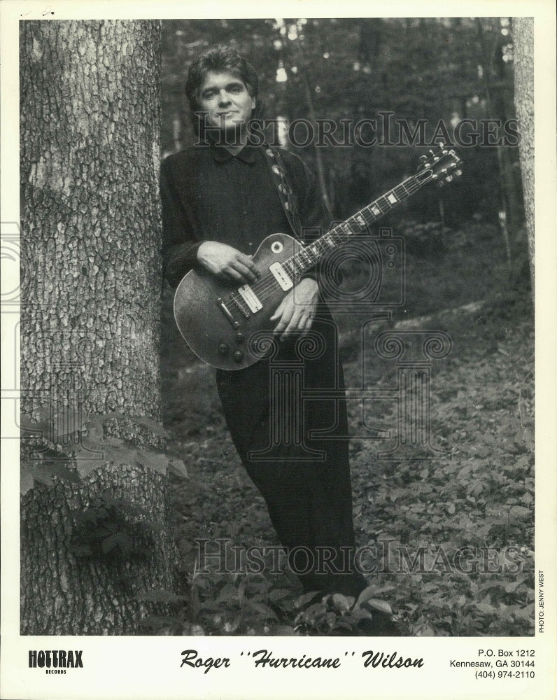 Press Photo Roger &quot;Hurricane&quot; Wilson, Musician with Hottrax Records - Historic Images
