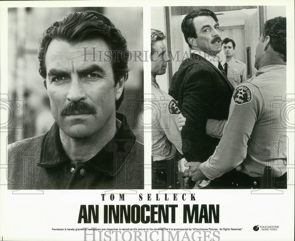 Press Photo Actor Tom Selleck Stars in Touchstone Pictures' "An Innocent Man" - Historic Images