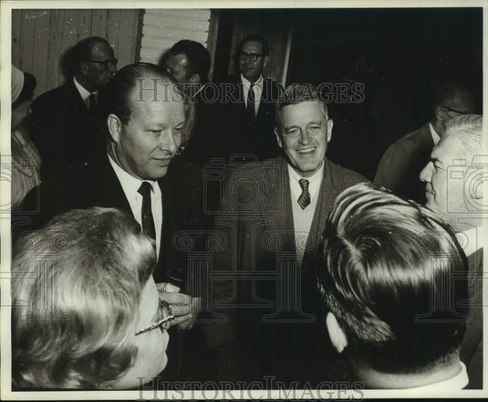 Press Photo Governor Johnson listens to Guests at Groundbreaking Ceremony - Historic Images