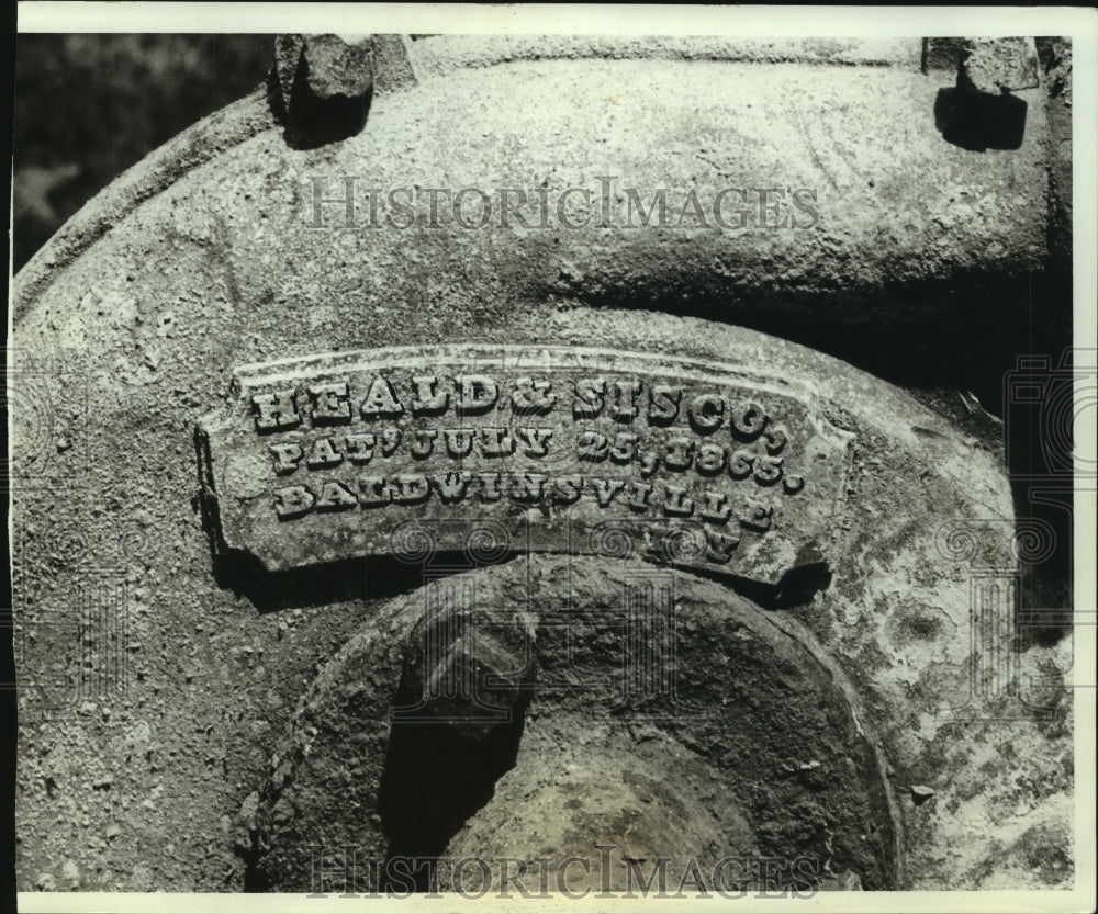 1968 Old water pump at Clark Company at Gulfcrest, Alabama - Historic Images