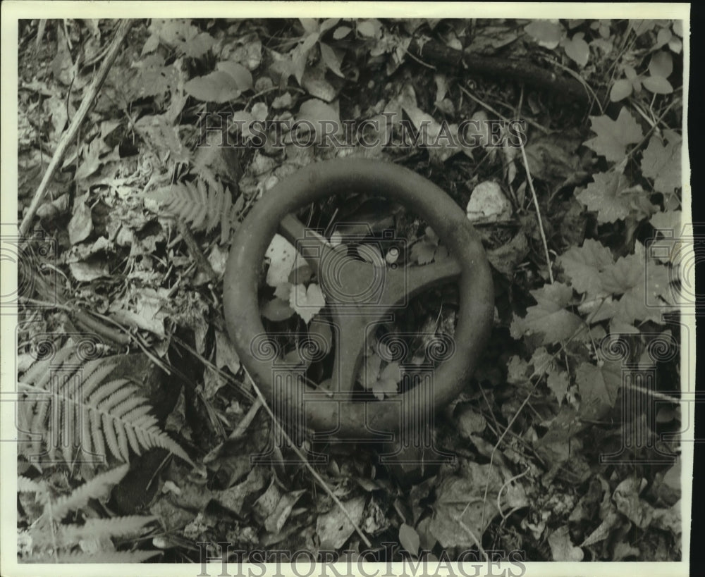 1968 Regulating wheel at old paper mill In Gulfcrest, Alabama - Historic Images