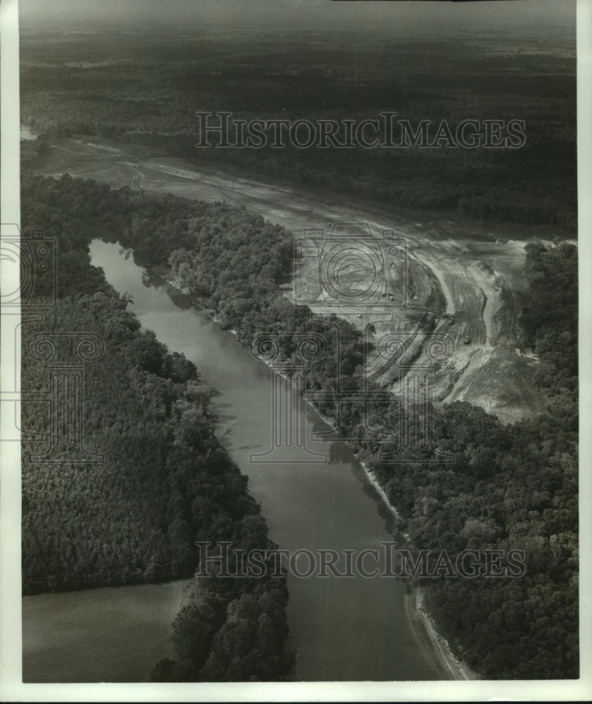 1974 Aerial view of Aliceville Diversion channel - Historic Images