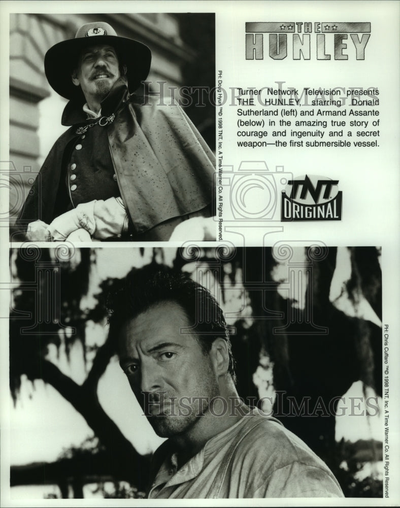 1998 Press Photo Donald Sutherland and Armand Asante act in TNT movie The Hunley- Historic Images