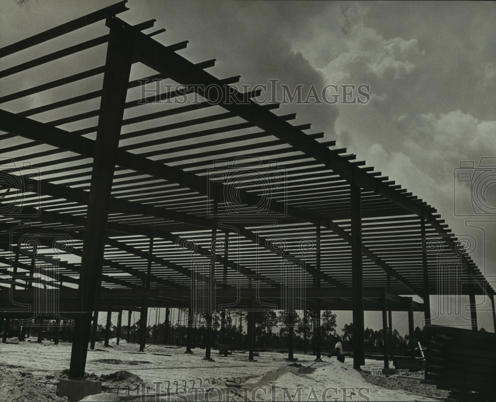 1974 Mobile Paint&#39;s New Building Under Construction in Alabama - Historic Images