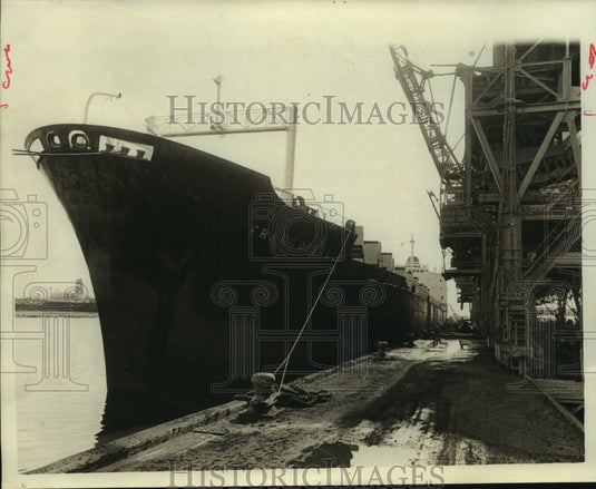 1974 French vessel Francois D at port, Alabama - Historic Images