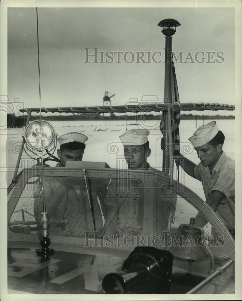 Coast Guardsmen on a Patrol Boat, Alabama - Historic Images