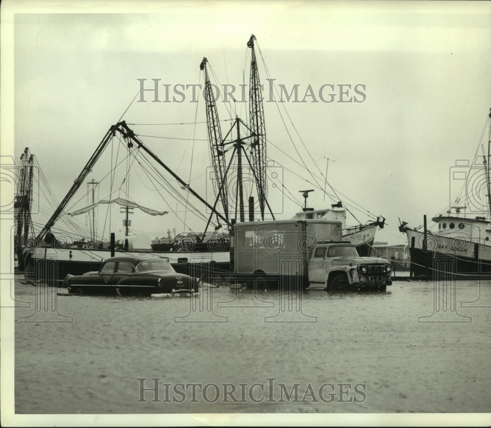 1969 Bayou La Batre flooded by Hurricane Camille, Alabama - Historic Images