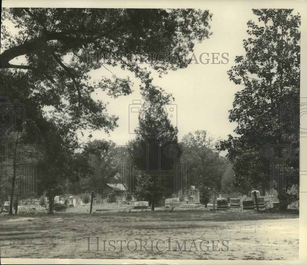 1964 Press Photo Latter Day Saints Dixonville Cemetery, Escambia County Alabama - Historic Images