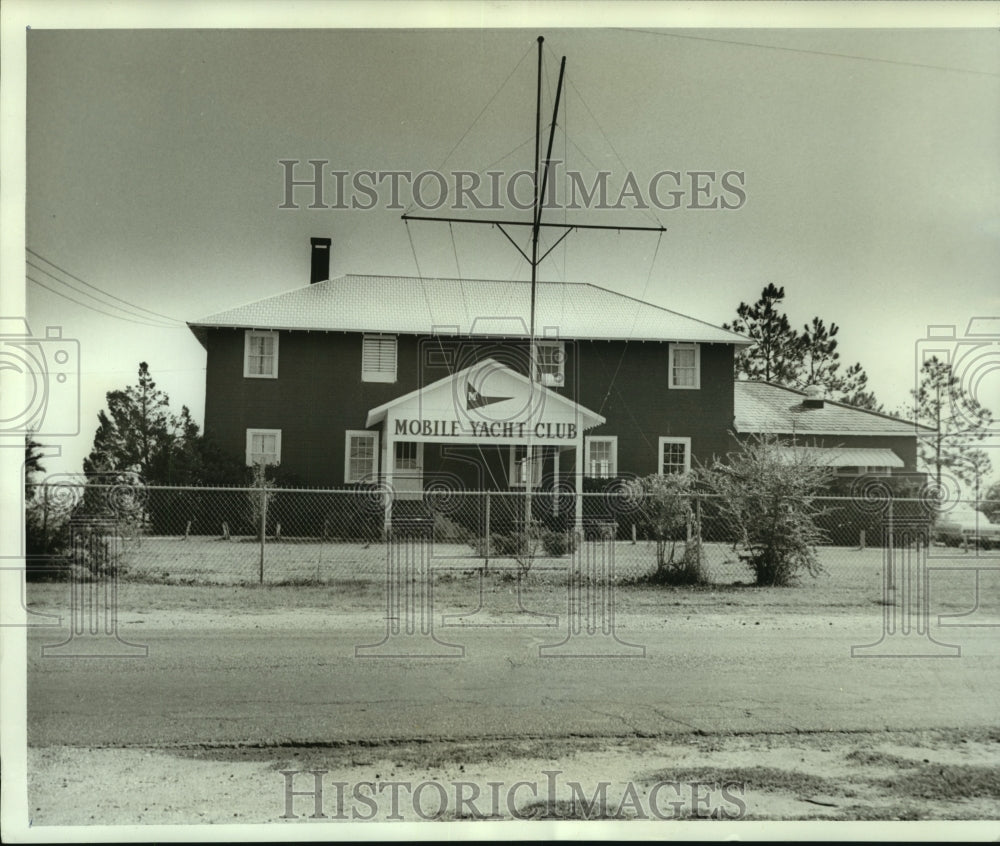 1968 Exterior of Mobile Yacht Club, Alabama - Historic Images