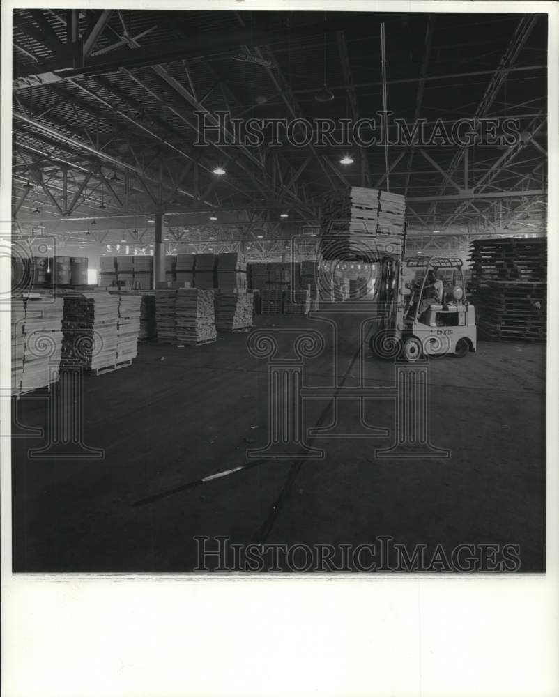 Inside Warehouse on Mobile, Alabama, Waterfront - Historic Images