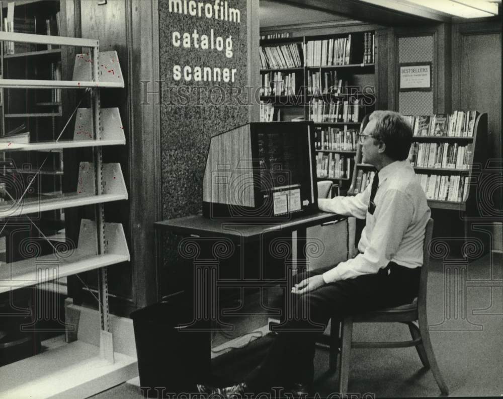 The Microfilm Catalog Scanner Inside the Mobile Public Library - Historic Images